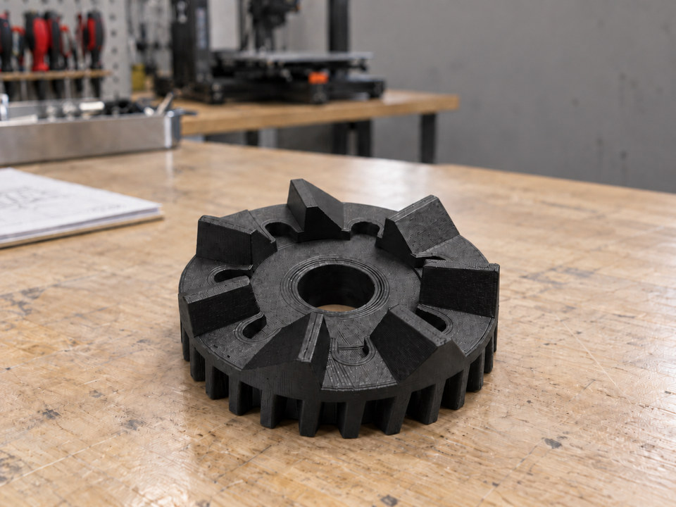 Инженерная деталь, изготовленная на 3D-принтере